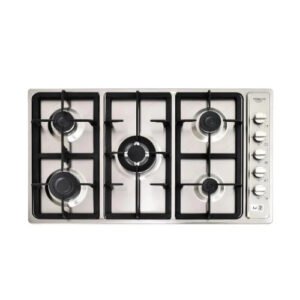 سطح غاز ايطالي كتشن لاين 5 عيون مفاتيح جانبيه - ستيل