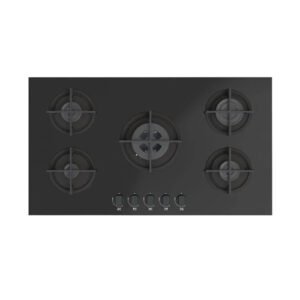 موقد سيراميك كيتشن لاين 90 سم 5 عين غاز - أسود