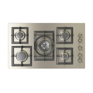 موقد غاز ايطالي كيتشن لاين 90سم 5 عين غاز – ستيل