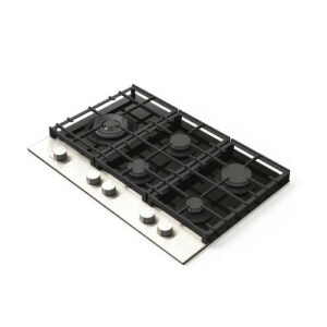 موقد سيراميك كتشن لاين 70 سم 5 عين غاز - ستيل