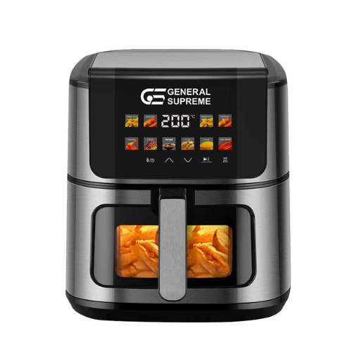 قلاية هوائية جنرال سوبريم 8 لتر - 1800 وات - ستيل قلاية هوائية جنرال سوبريم 8 لتر - 1800 وات - ستيل