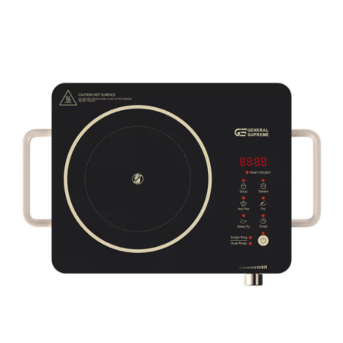 سطح سيراميك كهربائي جنرال سوبريم 2200 وات - أسود سطح سيراميك كهربائي جنرال سوبريم 2200 وات - أسود