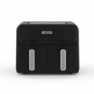 قلاية هوائية جنرال سوبريم مزدوجة 8 لتر - أسود