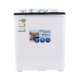 غسالة سوبر جنرال حوضين 9 كيلو غسيل - أبيض