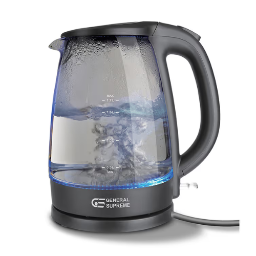 غلاية مياه جنرال سوبريم 1.7 لتر - زجاج غلاية مياه جنرال سوبريم 1.7 لتر - زجاج