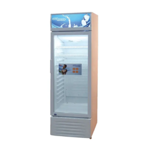 ثلاجة سوبر جنرال عرض باب زجاج 9 قدم - أبيض