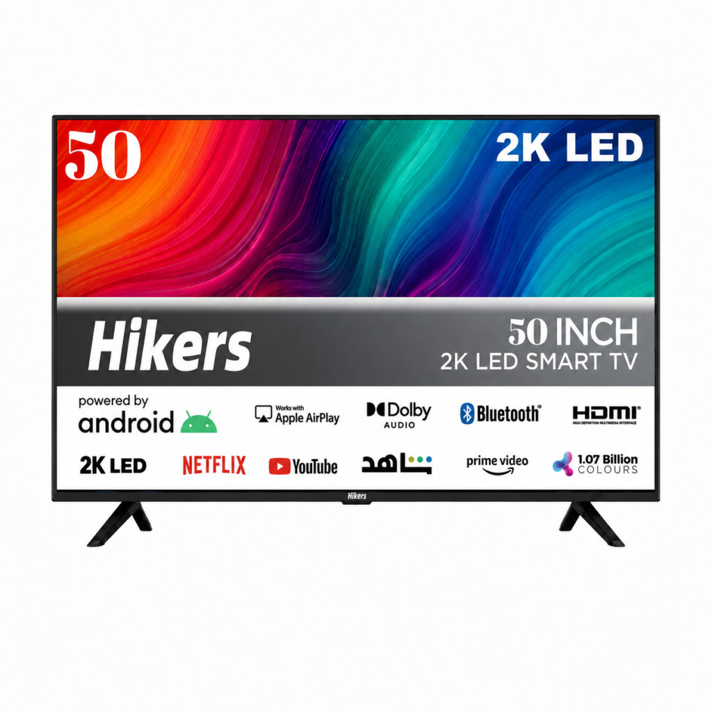 شاشة 50 بوصة هايكرز سمارت اندرويد LED 2K