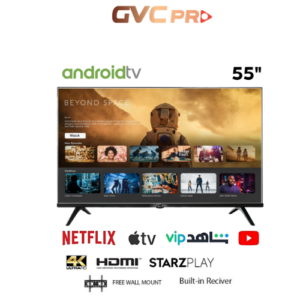 شاشة 55 بوصة سمارت 4k جي في سي برو - أندرويد - UHD