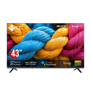 شاشه تلفزيون سمارت ام تي سي 43 بوصة GOOGLE TV - أسود