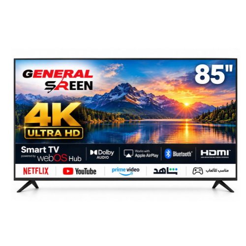 شاشة سمارت جنرال سرين 85 بوصة 4K LED - UHD - Webos شاشة سمارت جنرال سرين 85 بوصة 4K LED - UHD - Webos